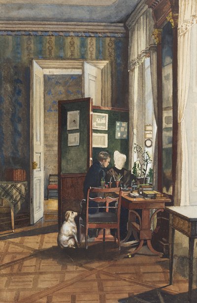 Een kamer in het Reuss-paleis, Dresden door C. M. Fredro